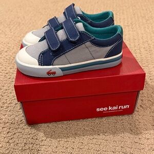 See Kai Run Navy and Gray Kids' Sneakers